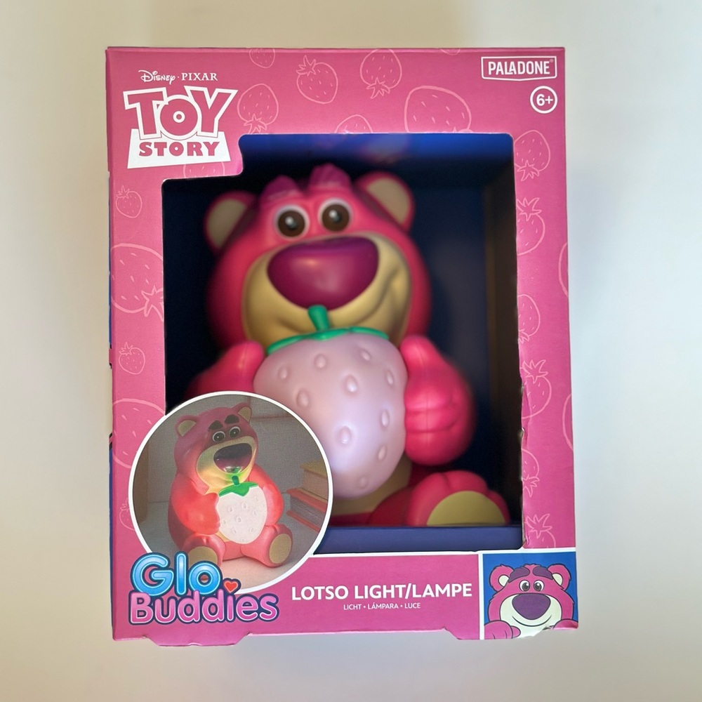 Lotso Huggin Bear GloBuddies Colour Changing Strawberry Light Disney Toy Story